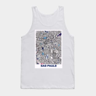 Sao Paulo - Brazil MilkTea City Map Tank Top